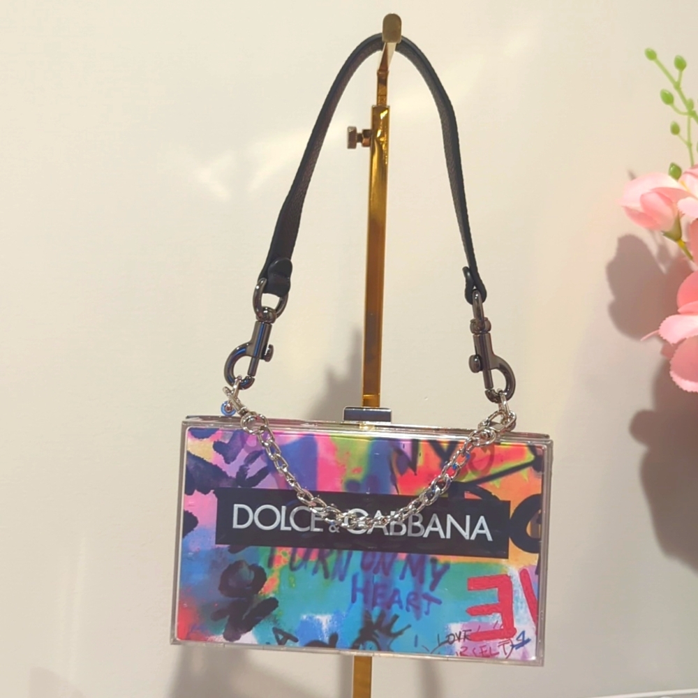 Dolce & Gabbana 🌈 SS Bottle & UPCYCLED Novelty Clutch (Rare) - Picture 3 of 11